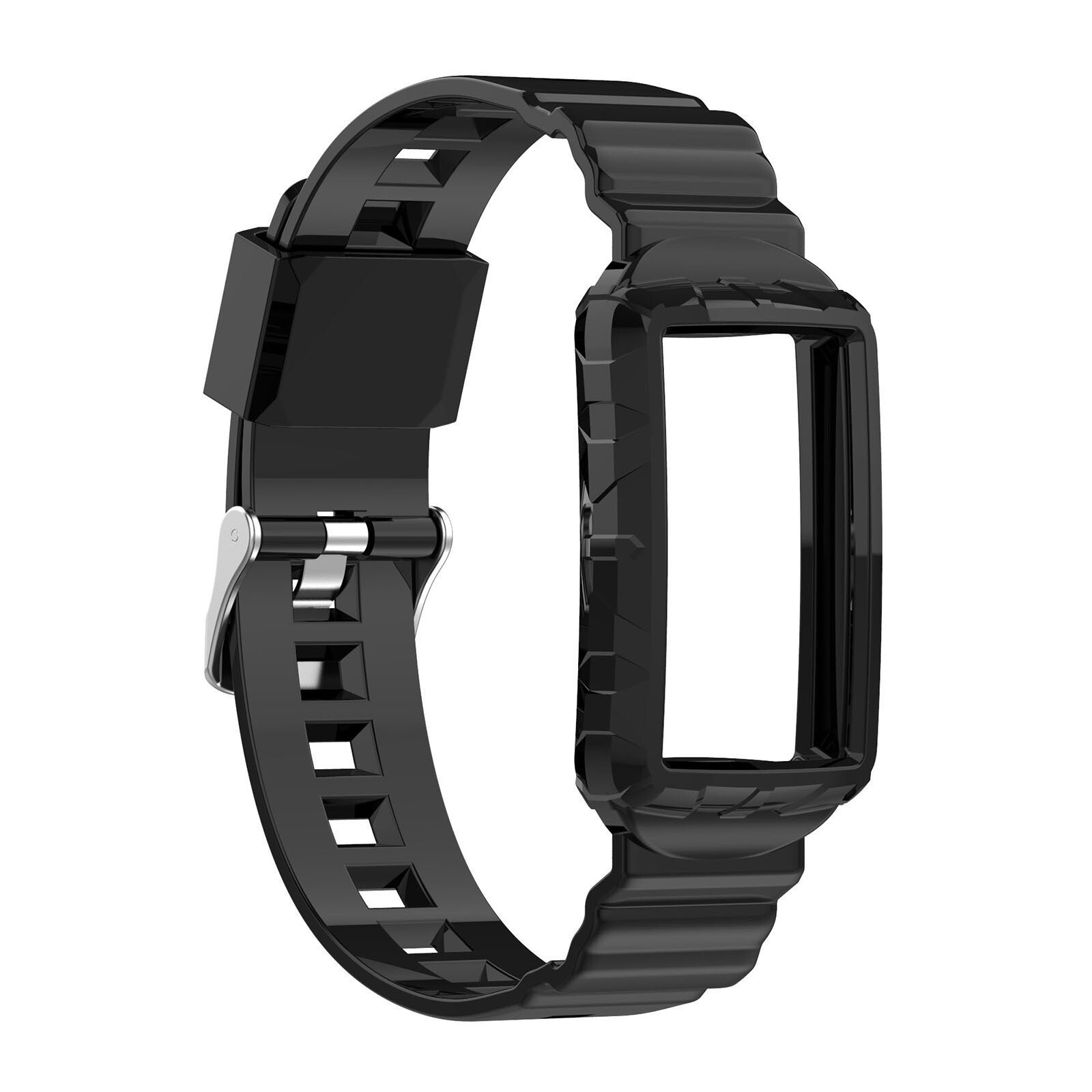 TPU Armor-In-One Watch Strap Watch Accessories Parts for Fitbit Charge6/5/4/3