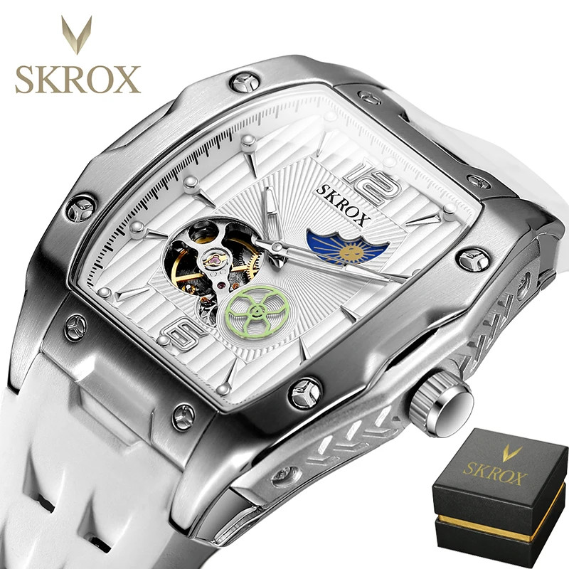 Designer Luxury Moon Phase Toubillon Waterproof Silicone Men’S Watches