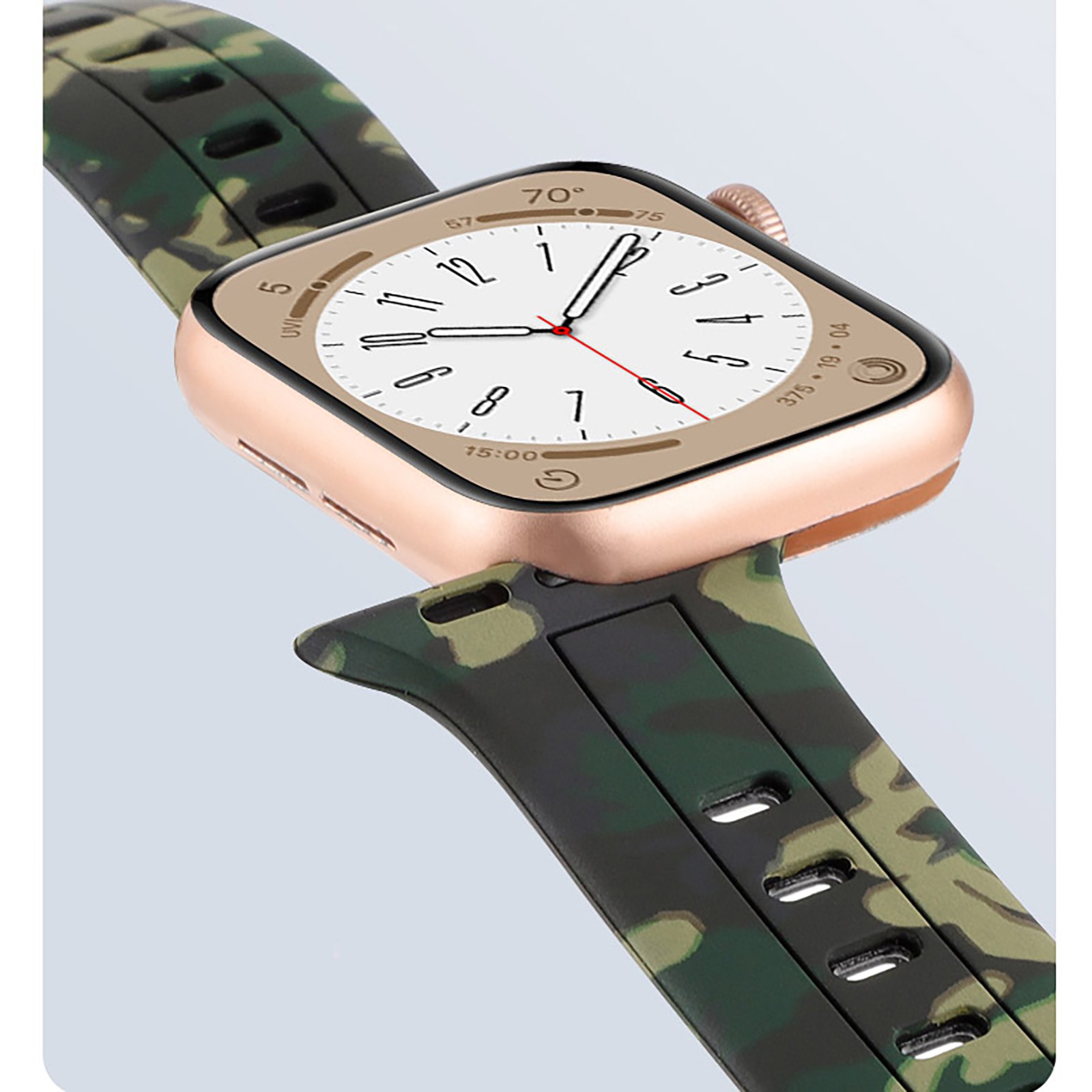 Silicone Camouflage Watch Strap Watch Accessories For iWatch 8/7/6/5/4/3/2/1/SE
