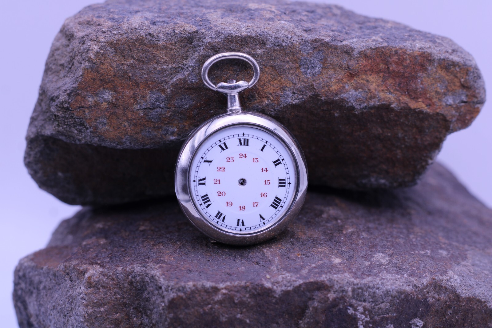 ARGENTAN LADIES SWISS POCKET WATCH CASE & DIAL 30mm DIAMETER NOS (EQ)
