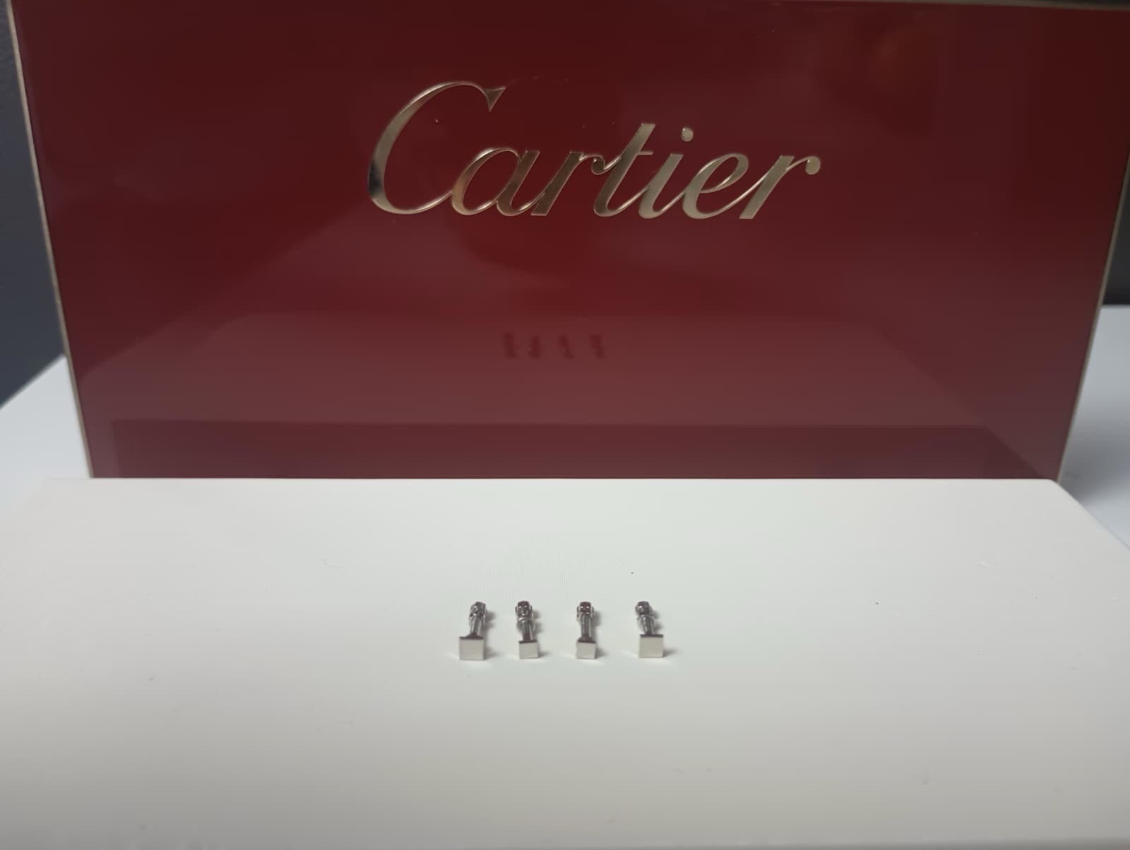 CARTIER SUNGLASSES SCREWS 1 PAIR 10mm Silver COLOR SQUARE HEAD
