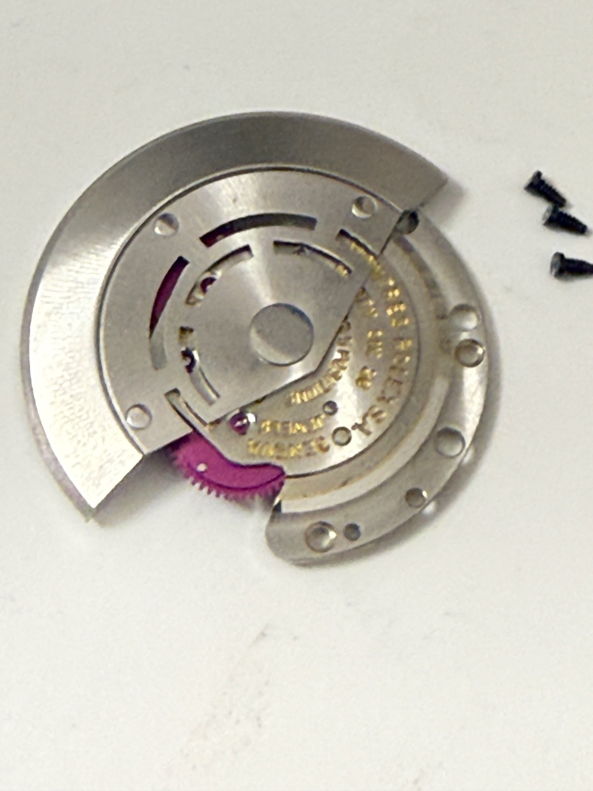 Genuine Vintage Rolex Cal 1556 Rotor Automatic bridge Complete perfect + screw