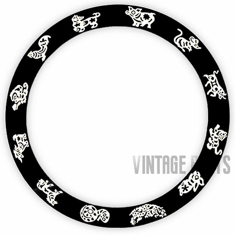 Black 38mm*30.7mm green luminous slope ceramic bezel insert fit for skx watch