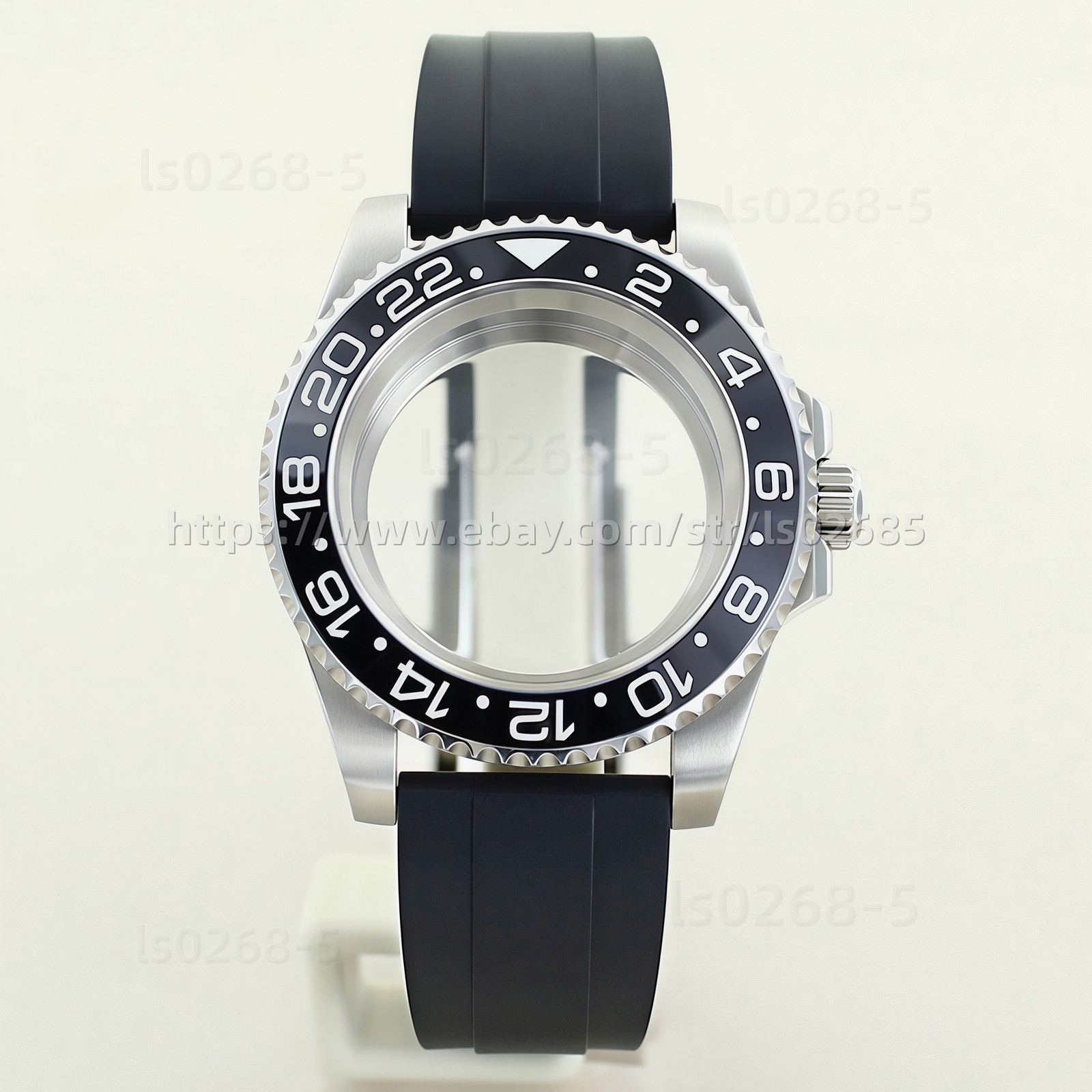 40mm Watch Case Mod Sapphire Glass Ceramic Bezel For NH34 35 36
