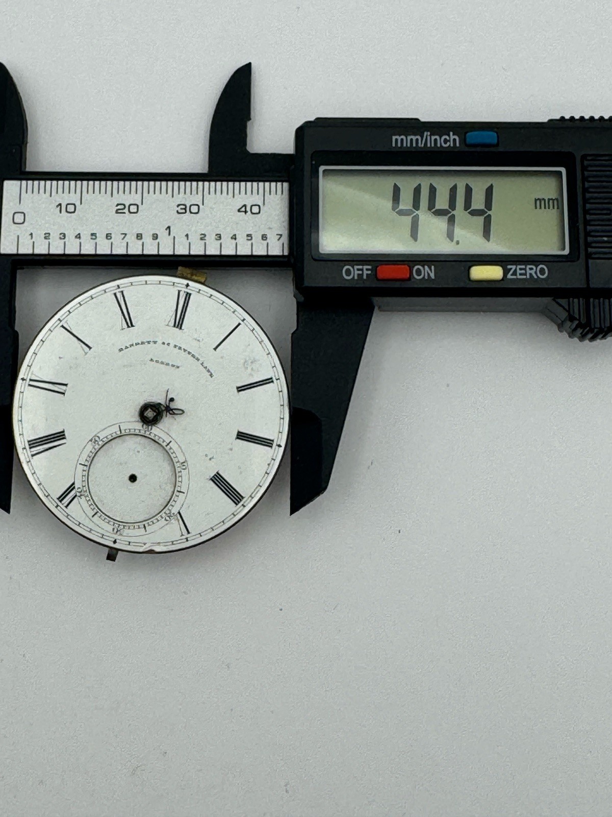 Vintage Fusee Barrett London Fetter Lane Pocket Watch Movement For Parts