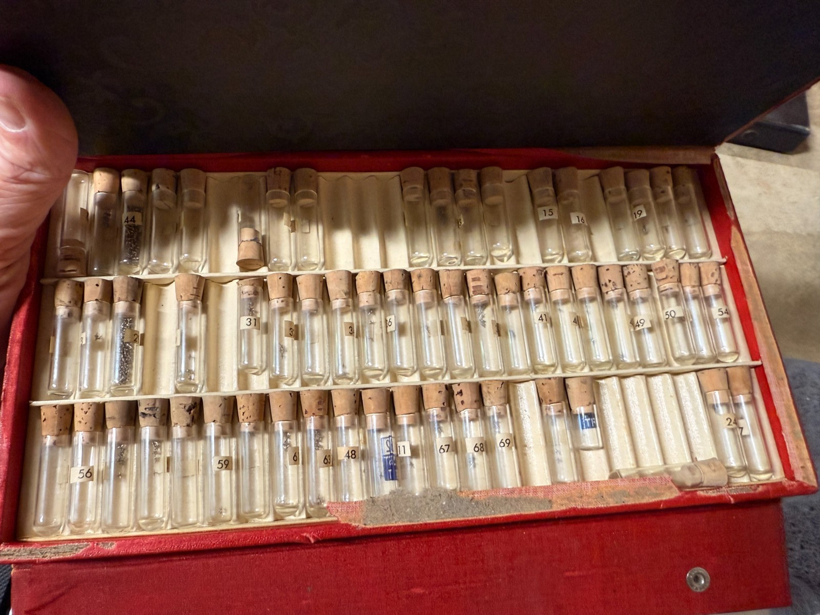 Vintage Case of Best Fit Benrus 9C2 Watch Stems Swiss Parts Screws w/ Vials