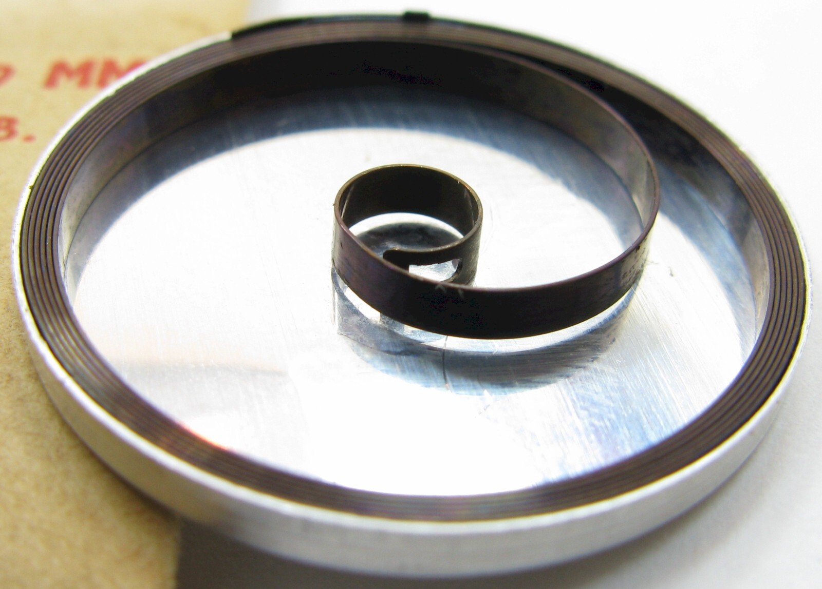 Elgin 12s model 2339 512 “T” end Mainspring 1 piece * blue alloy *