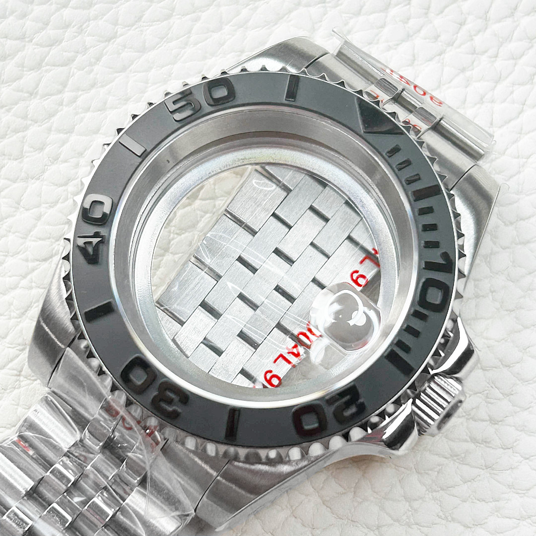 40MM Watch Diver Case Brushed Ceramic Bezel Sapphire 20ATM Fit NH35 NH36 Strap