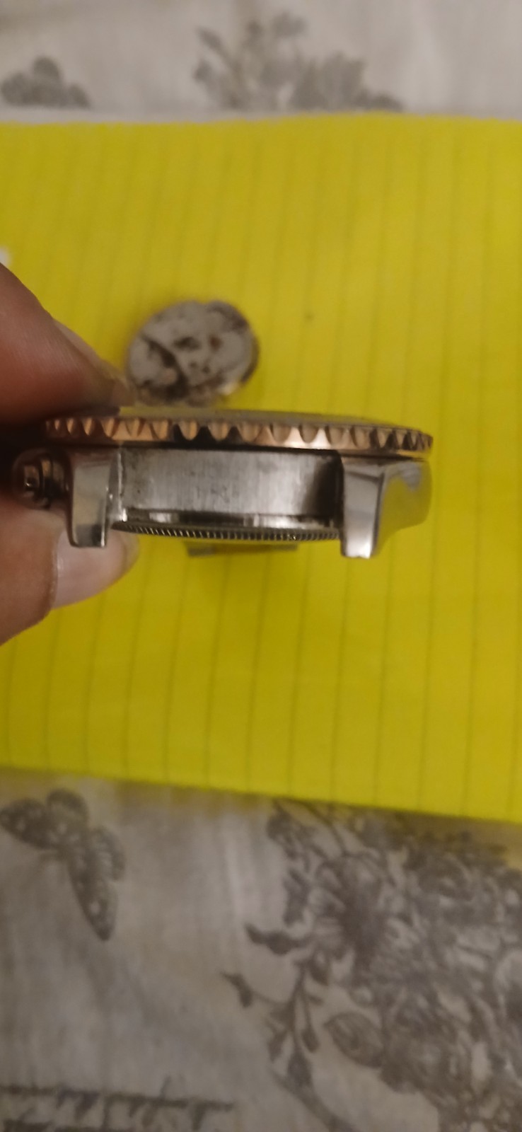 Two-Tone Silver Gold Stainless Steel Watch Band Link and Case