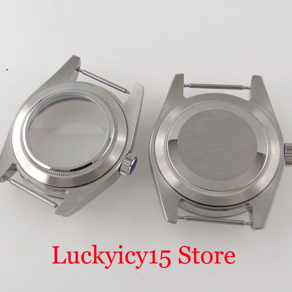 Watch Case 39MM Fit NH35A NH36A Automatic Sliver Edge Solid/Glass Glass Oyster