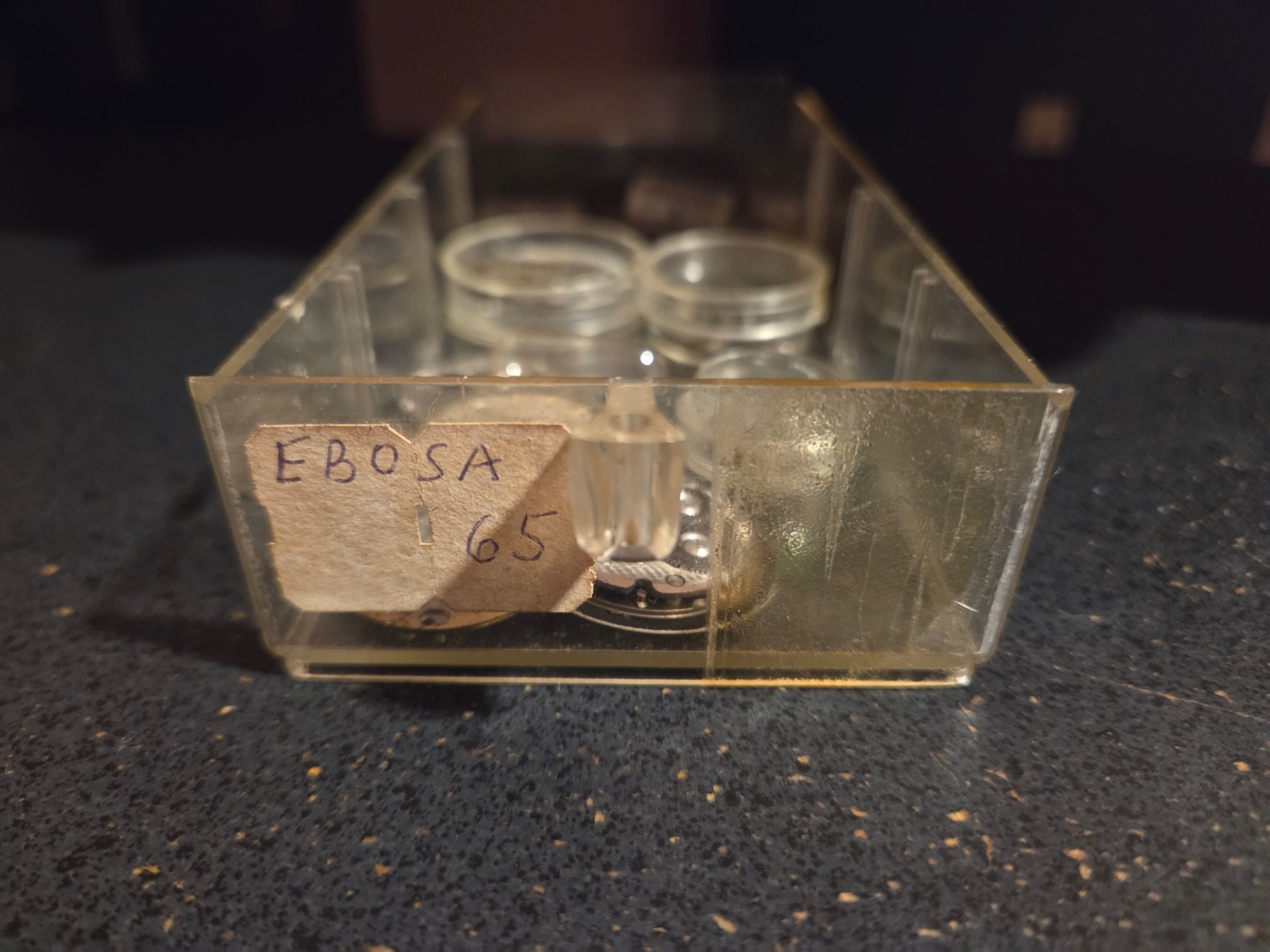Ebosa 65 Swiss vintage. Movements & plates, parts, balance wheels. Read.