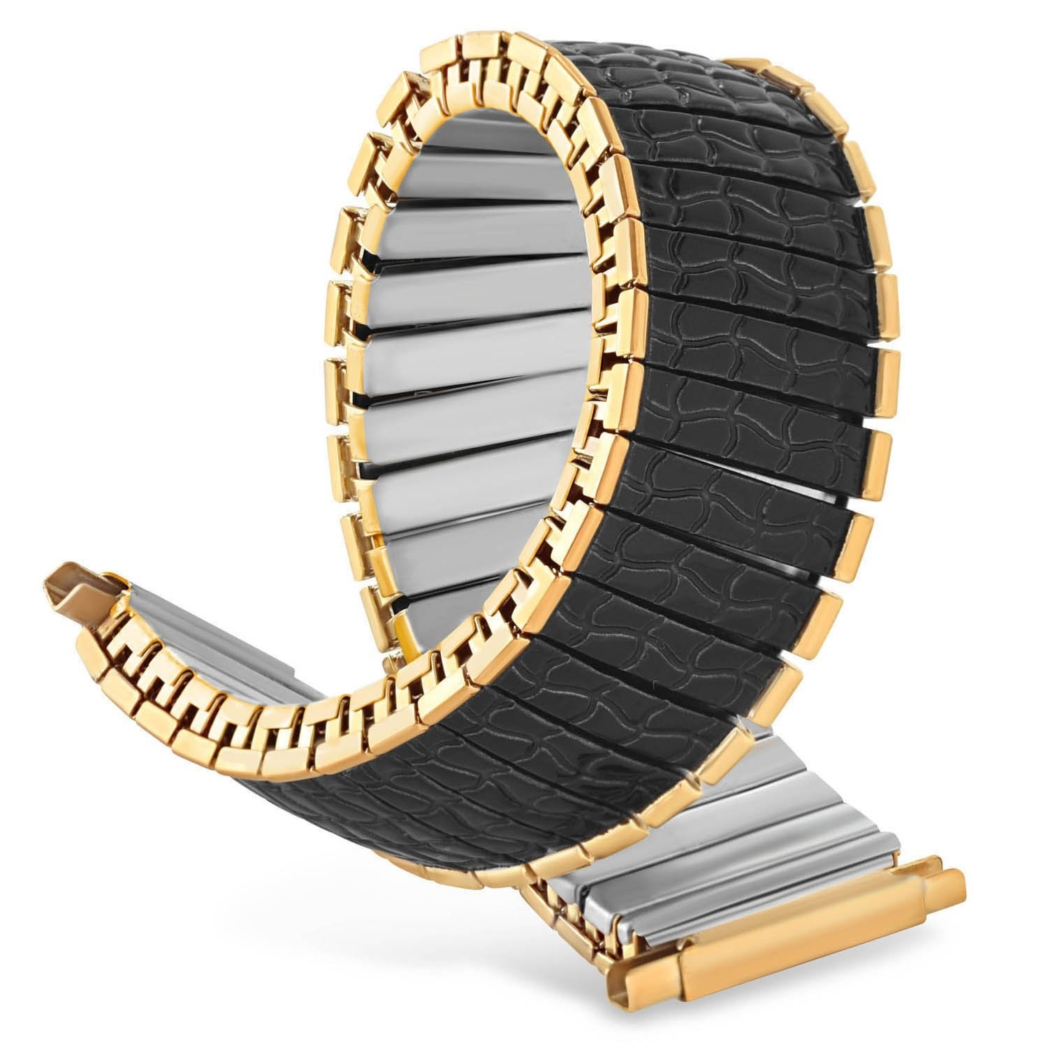 Men’s Twist-O-Flex™ 16-22MM Adjustable Straight End Romunda Band Black and