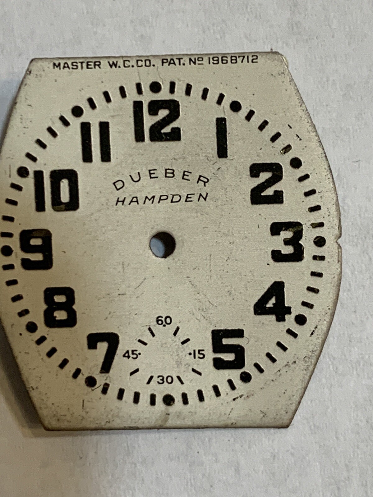 (C) Dueber Hampden watch dial 3/0 size full #’s