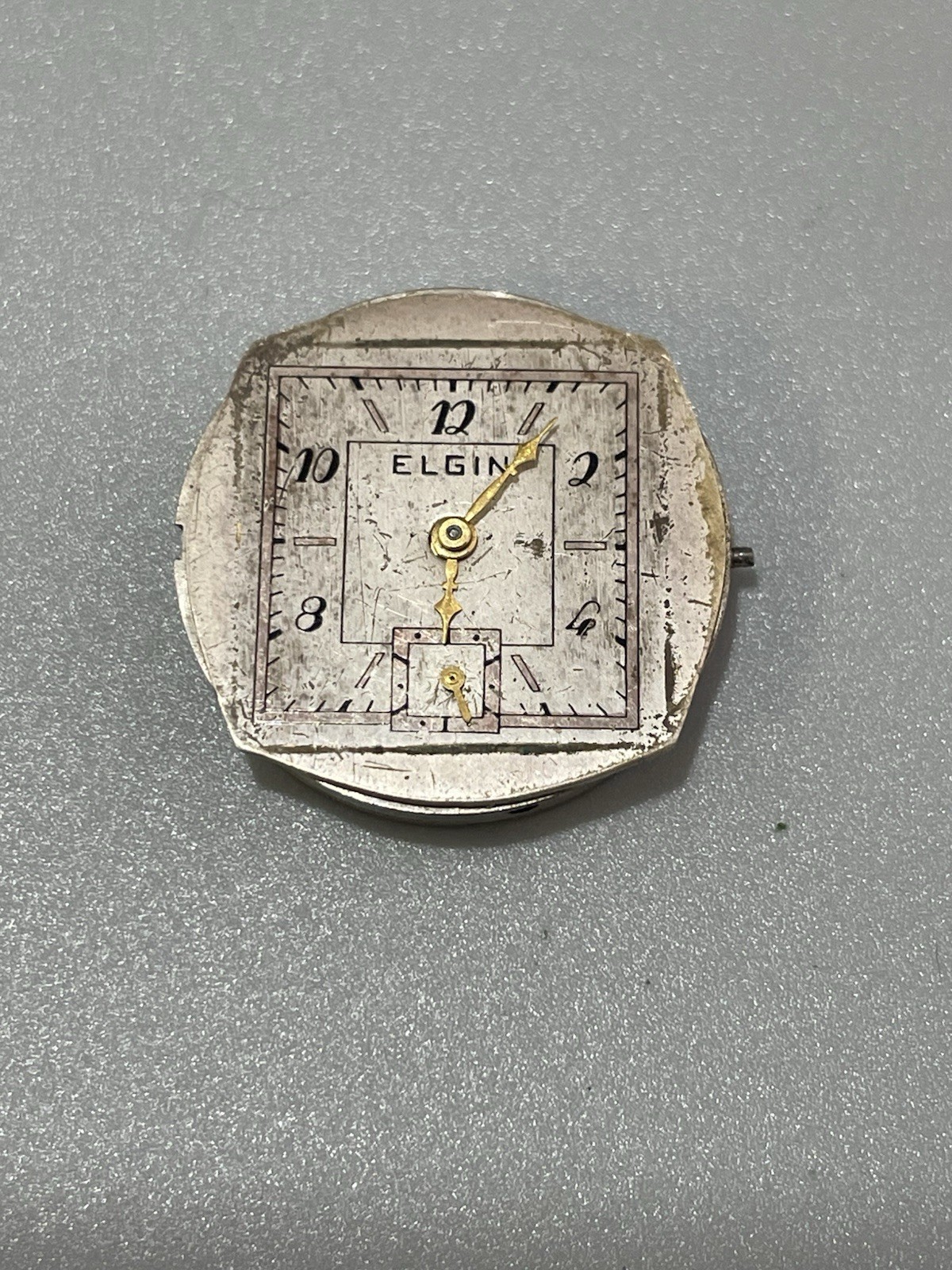 1936 ELGIN Grade 519, 15j, 8/0s, WRIST WATCH MOVEMENT Parts Repair