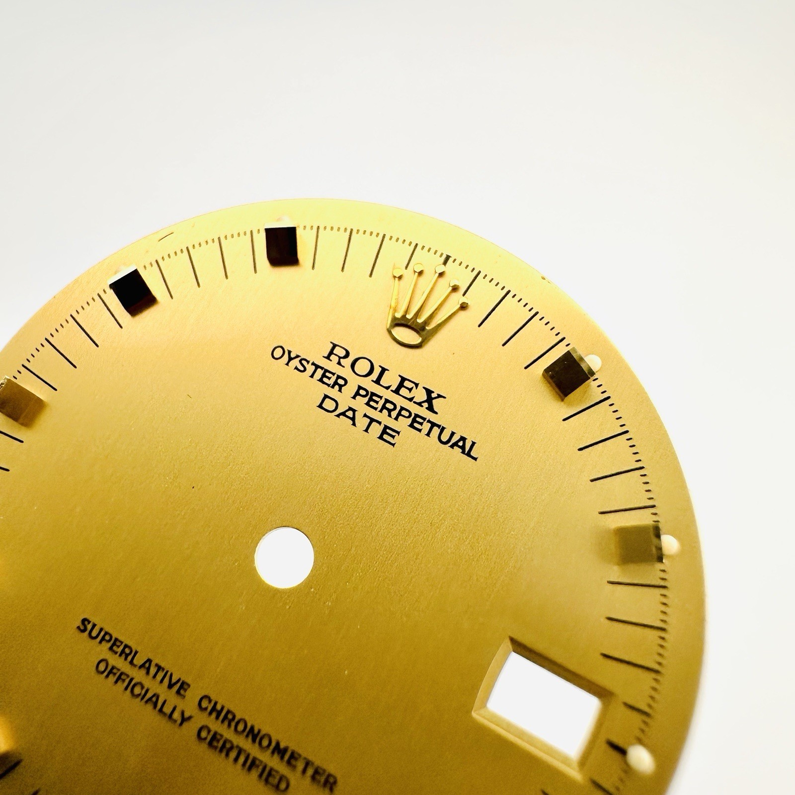 Auth. Rolex Champagne Doorstop Markers Tritium Dial 34mm Date 15053 15233 15058