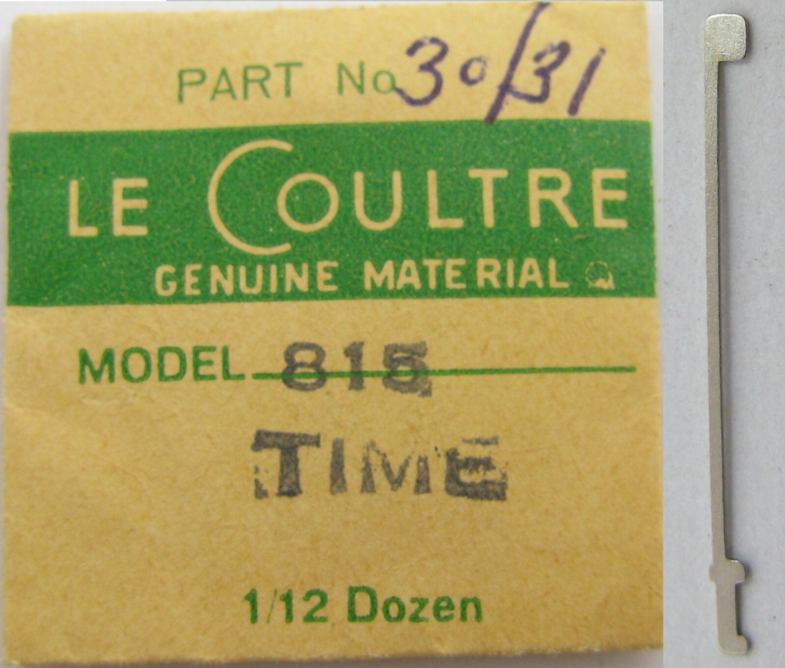 LeCoultre 815 watch movement part: ratchet spring / click / combe #434