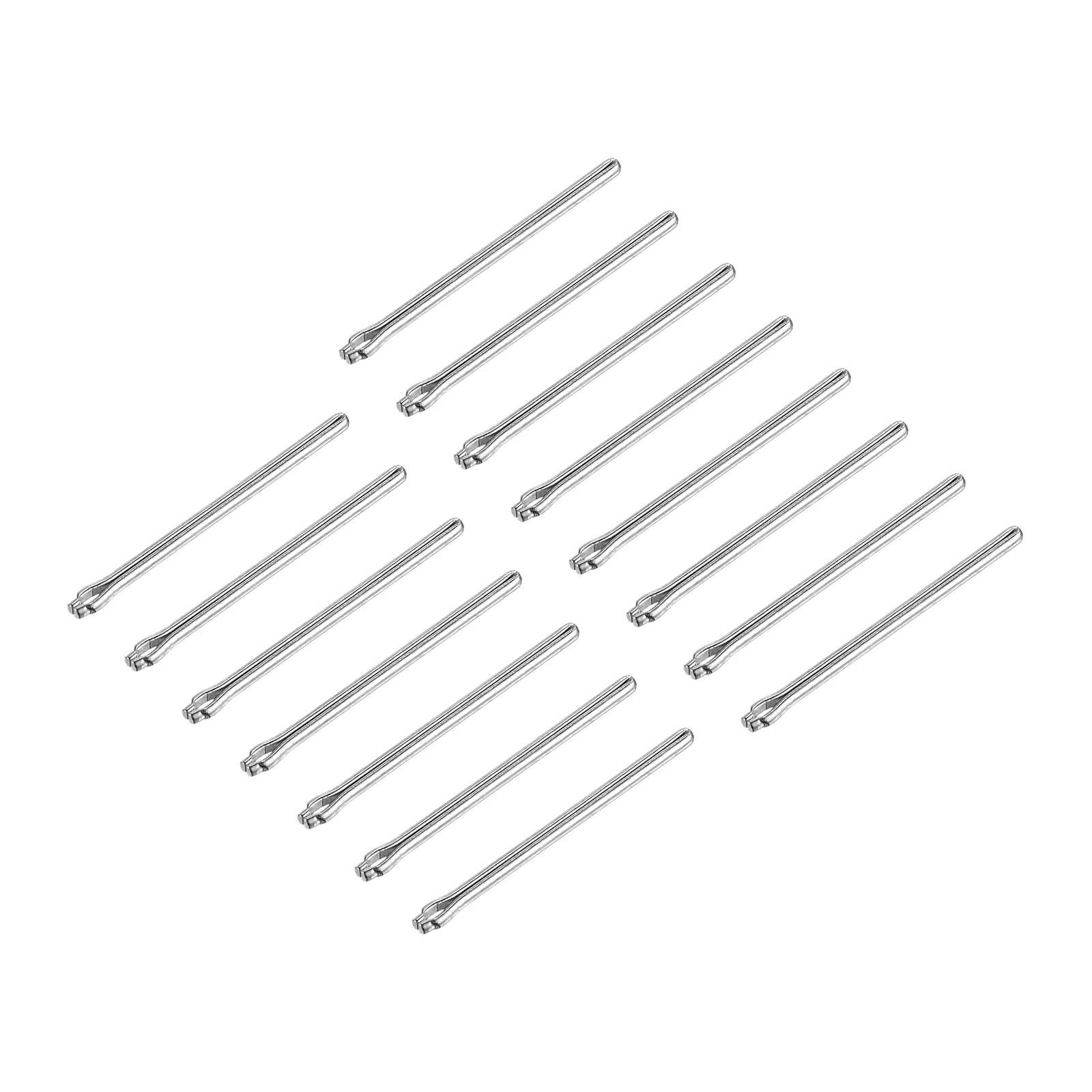 15Pcs 19mm Watch Band Link Cotter Pin Stainless Steel 1mm Dia. Silver Tone