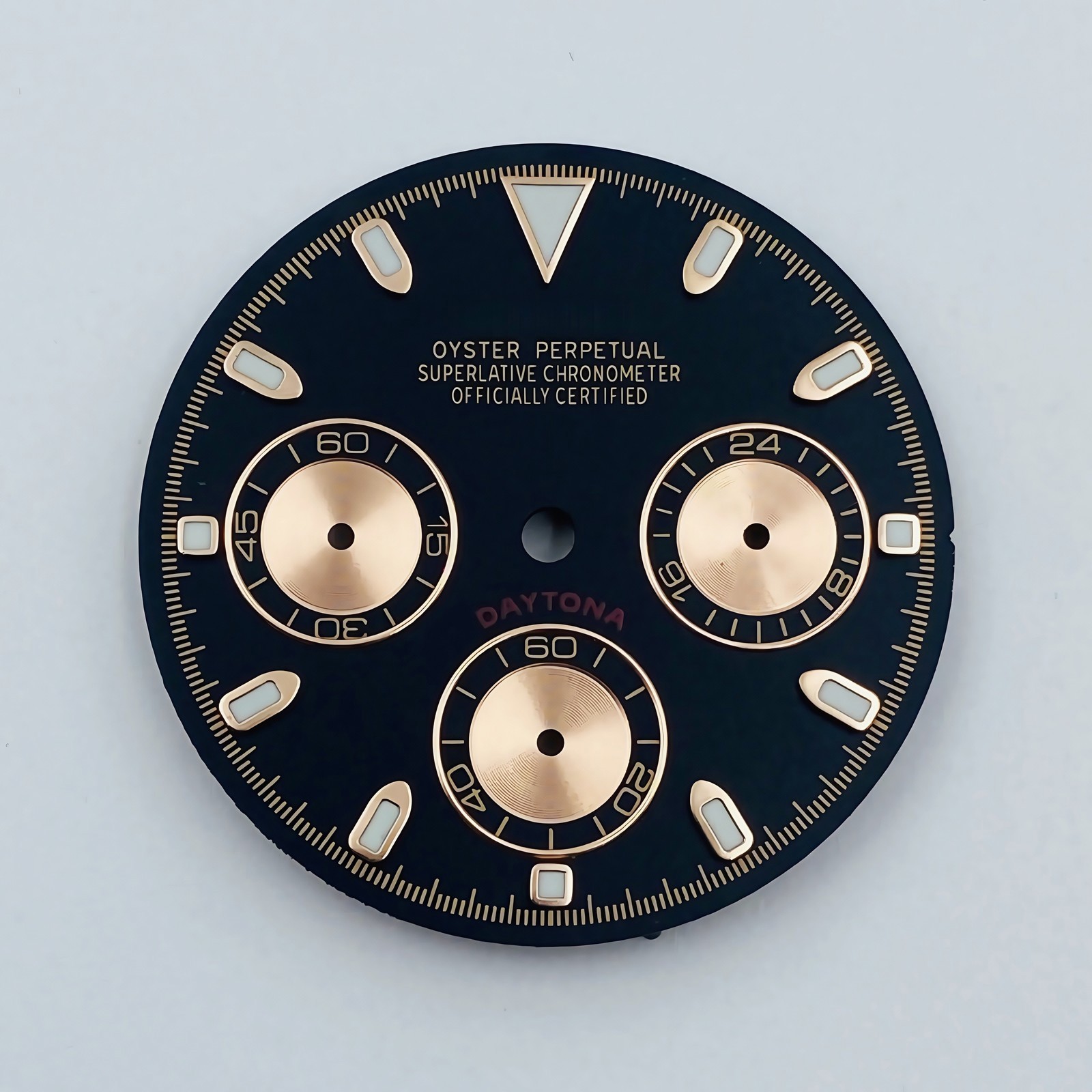 29.5mm Three-eyed panda Watch Dial Green Luminous for VK63 Movement S Logo