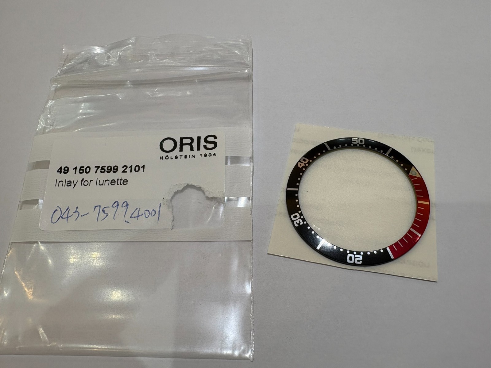 New ORIS Top Bezel Insert Ring Titanium Diver 7599 Ø 47mm CHRONOGRAPH 1000m