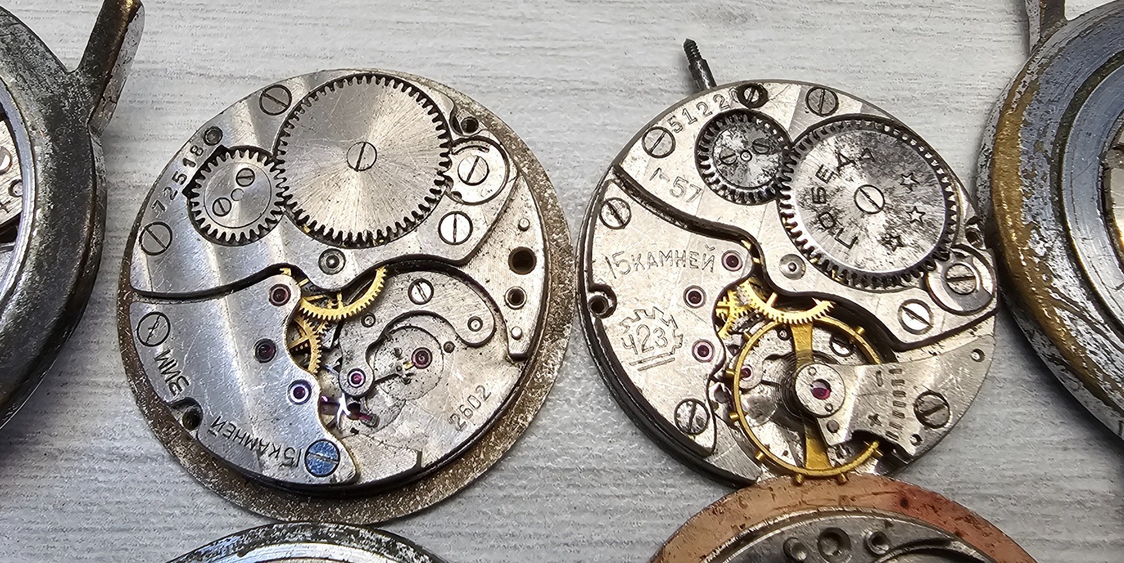 Soviet Vintage Movement Zim Raketa Pobeda USSR Watch Mechanisms for parts