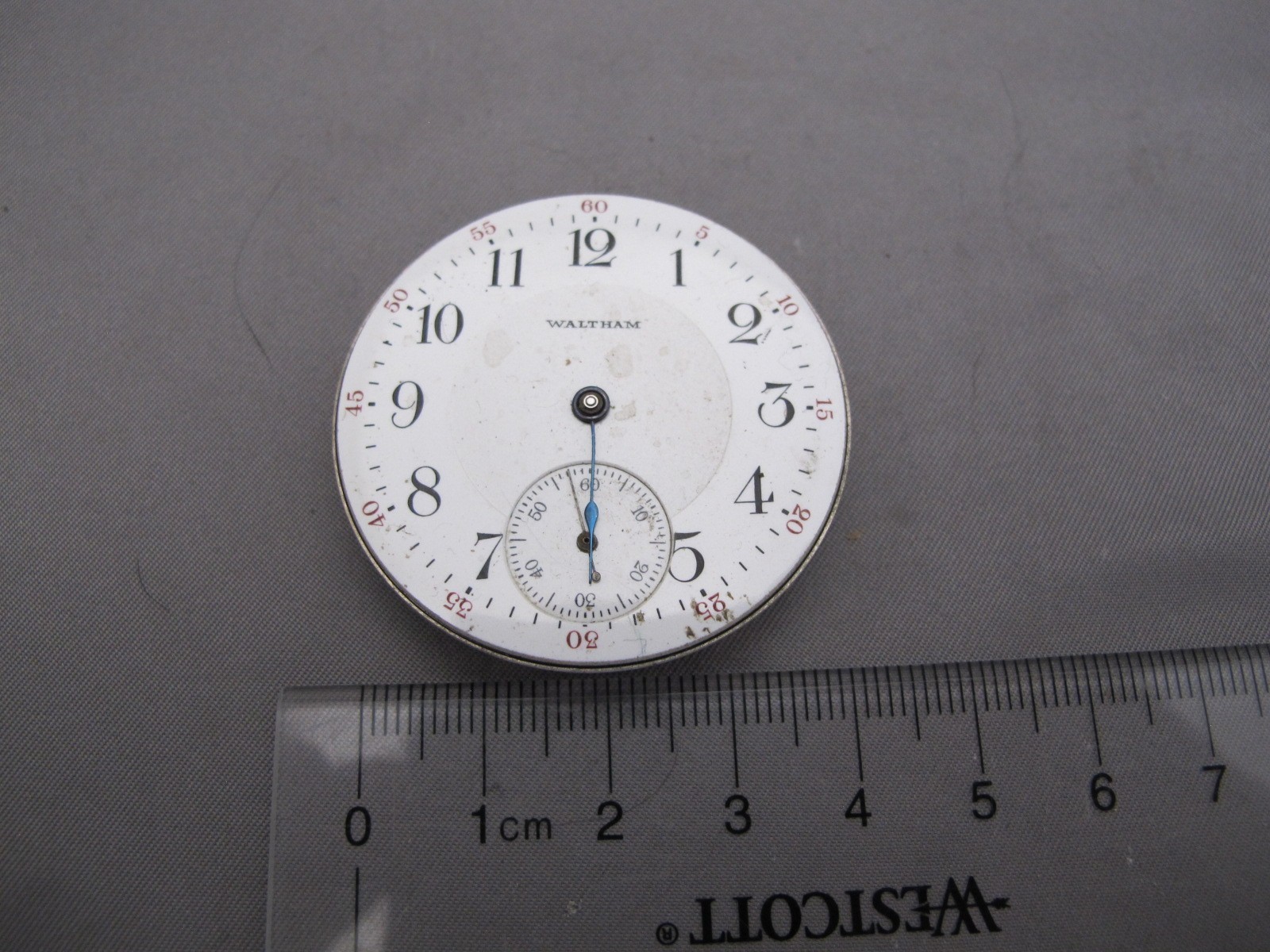 WALTHAM Grade No 625 Model 1908 16S 17J Pocket Watch Movement-3/4 Plate-1912