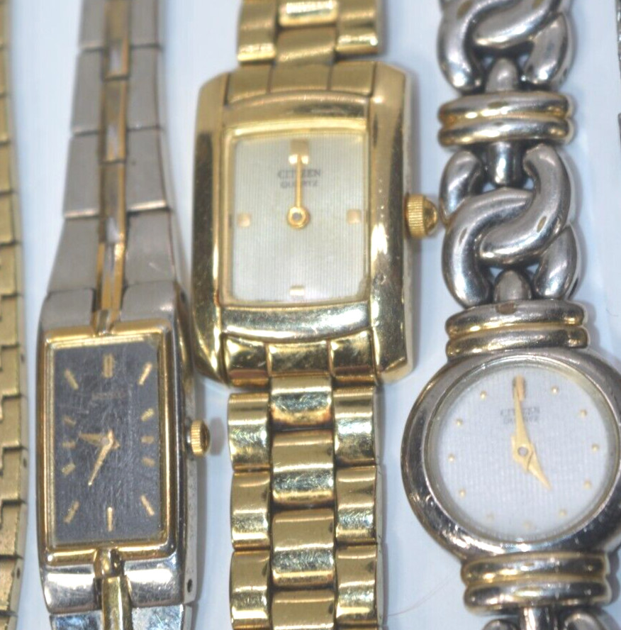JOB lot of 10 watch’s vintage As Is SEIKO**CITIZEN**TIMEX**GUESS etc. Dont run