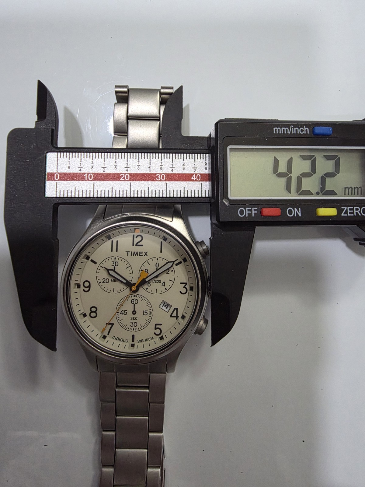 🔥 TIMEX WATERBURY DUMMY WATCH(NO MOVEMENT) 42MM CHRON FOR REPAIR OR PARTS, NEW