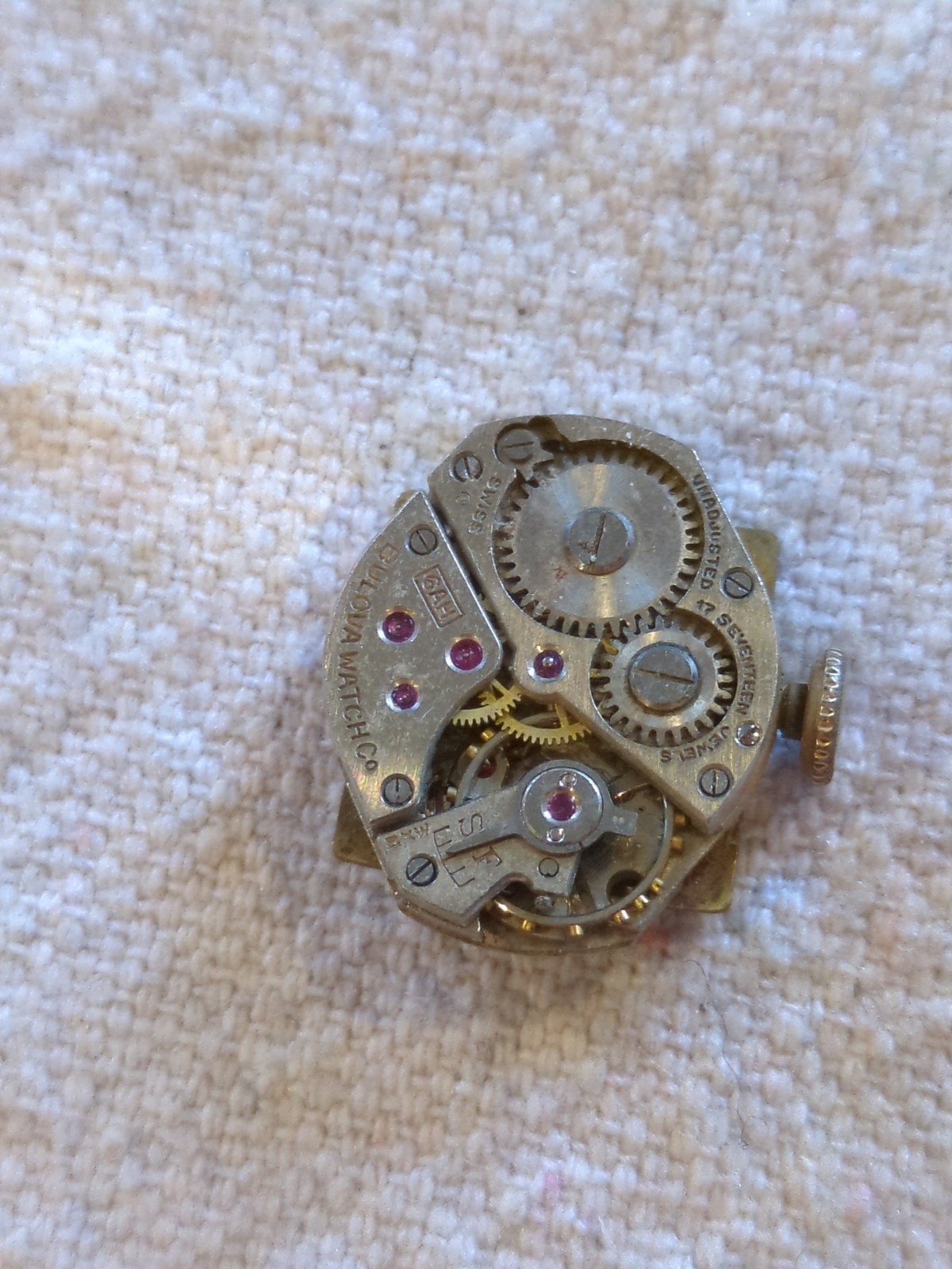 Lot of 9 LADIES WATCH MOVEMENTS For PARTS REPAIR. Hamilton, Bulova, Lady Elgin.