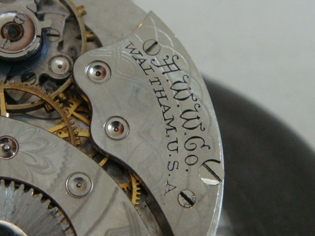 American Waltham watch Co movement dial & hands donor spares project repair VGUC