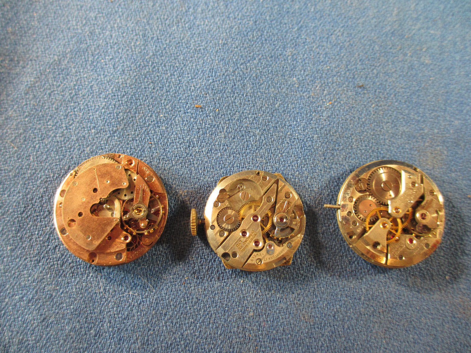 Watchmaker Estate Vintage Men’s Wakmann Movement Lot 4 Parts/Repair 3 Movements!