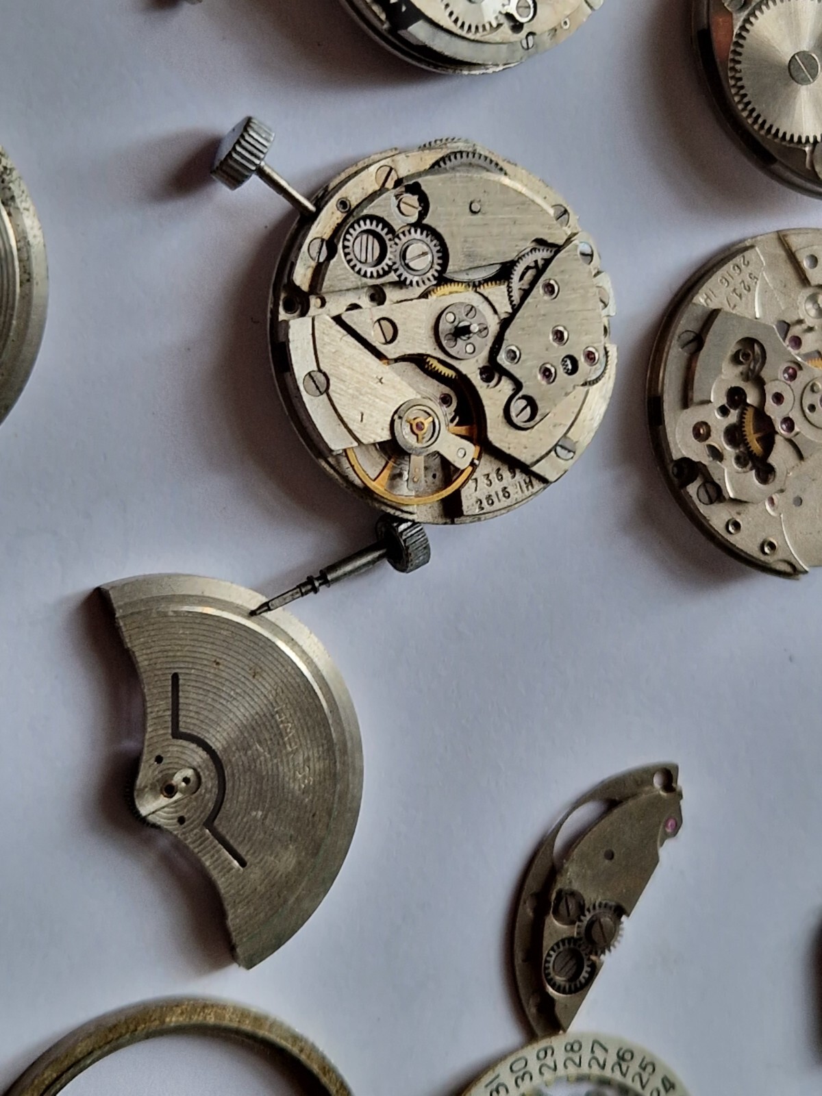vintage watch parts Poljot and alarm sekonda watch movement parts USSR lot