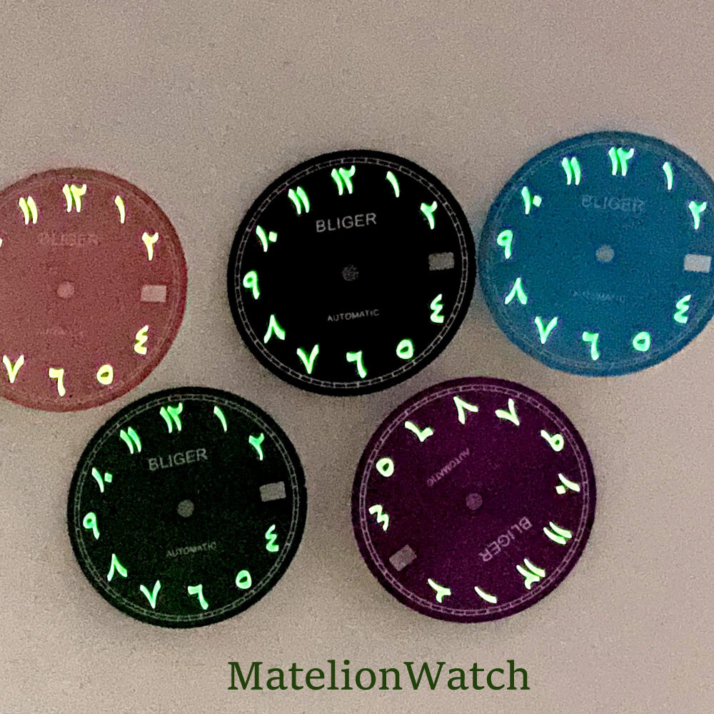 Fits NH35A Movement 29mm Watch Dial Faces Persian Farsi Numbers Date Luminous