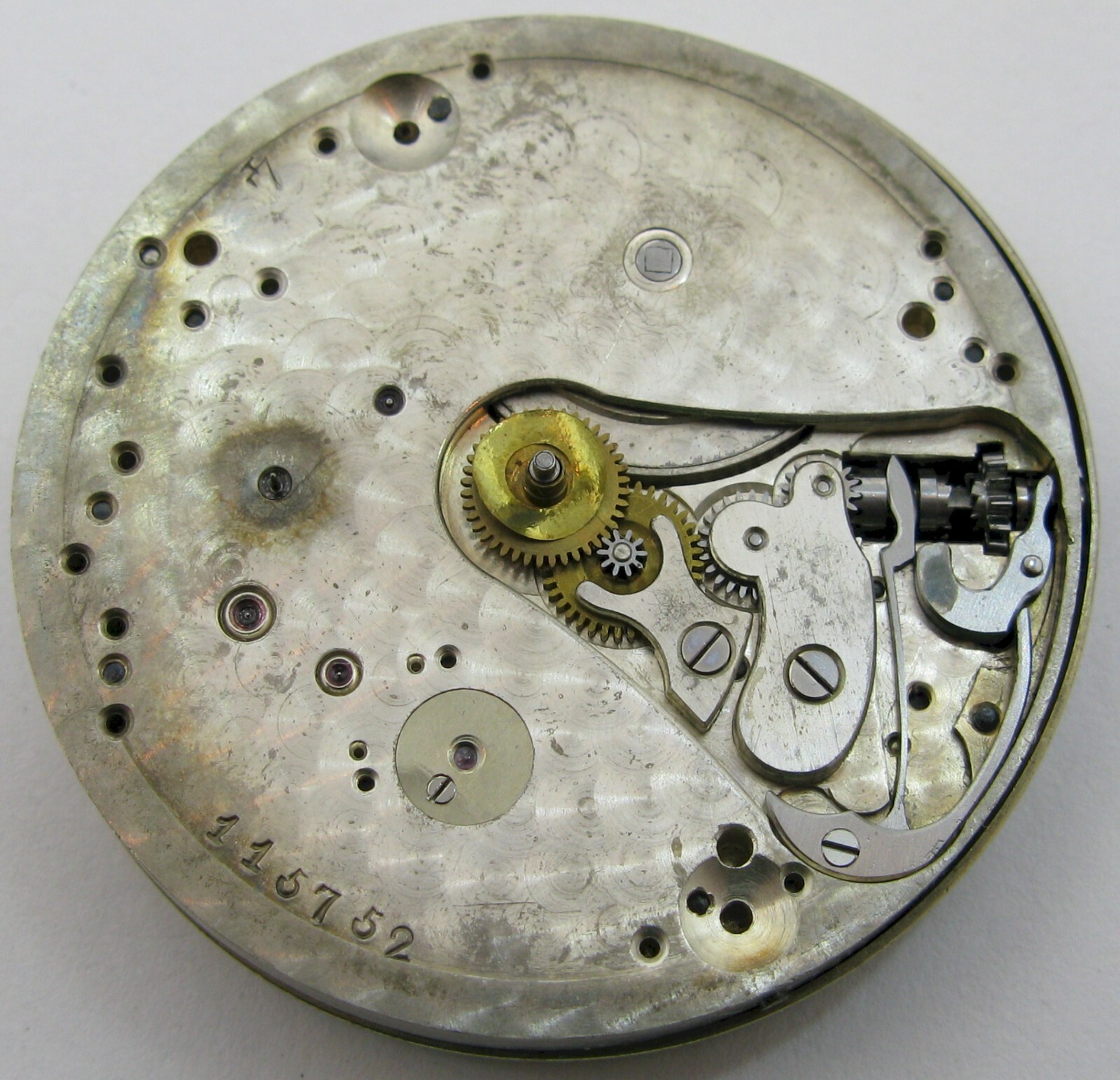 Quality Agassiz Pocket Watch Movement for parts .. OF 39.2 mm fit Open Face