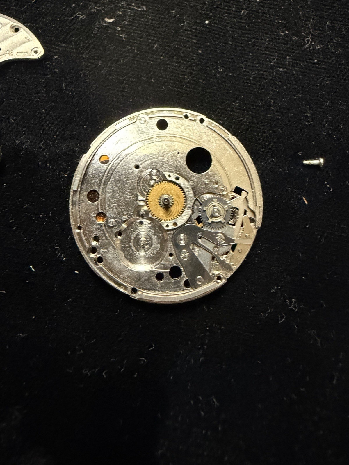Eterna Sonic 1550 watch Main plate Main Bridge Parts Repair Signed Cal ESA 9162