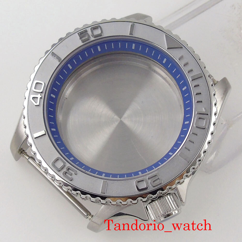 41mm Watch Case Parts Sapphire Glass Steel Insert Fit NH34A NH35A NH36 SKX007