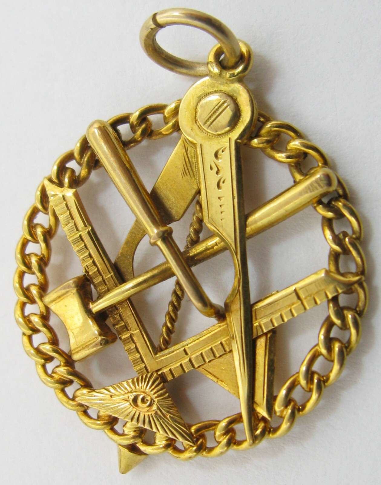 vintage Massonic gold plated fob / pendant ….