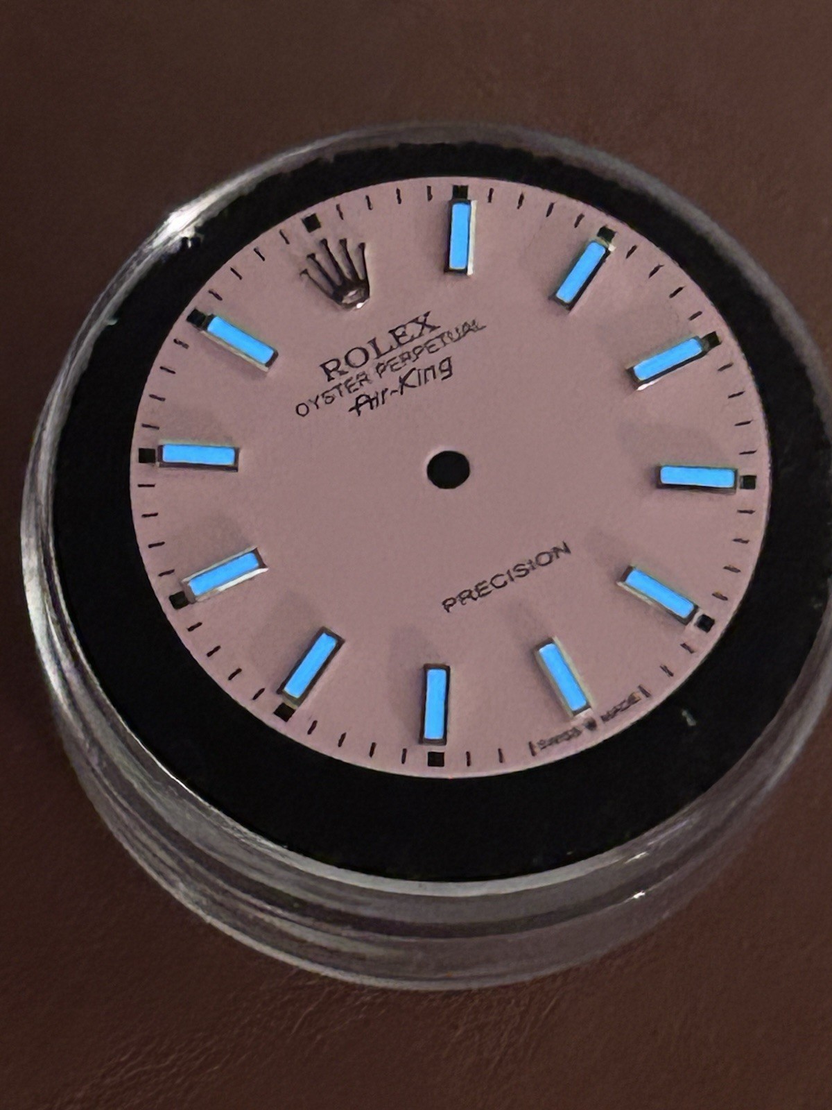 Rolex Air-King 34mm Watch Custom Pink Index Dial For 14000-14200-114200