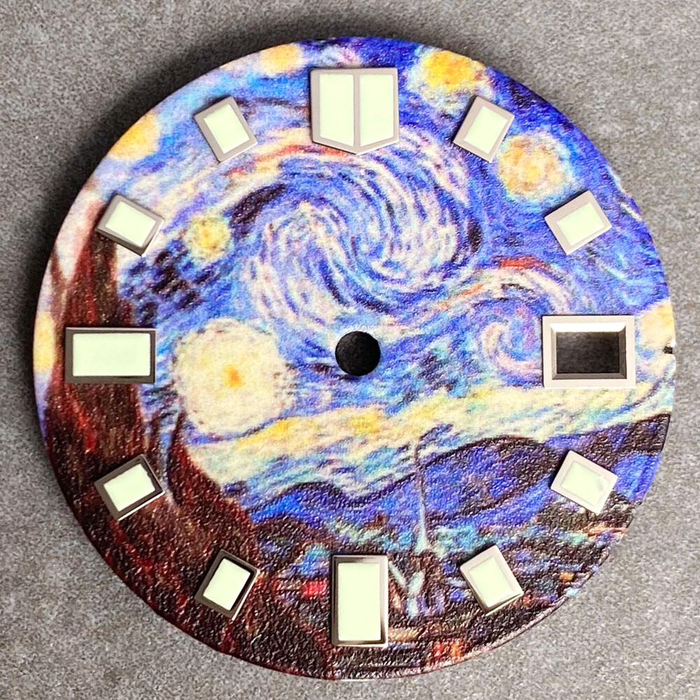 Starry Sky Watch Dial Blue Dial for NH35 NH36 NH38 NH70 NH71 NH72 Full Luminous