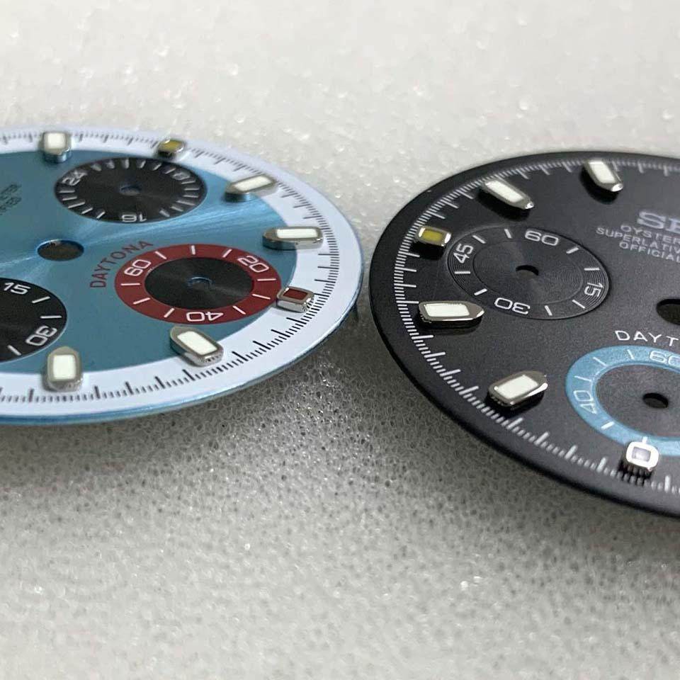 29.8mm Multi-functional Watch Dial Green Luminous For VK63 Movement Accessories