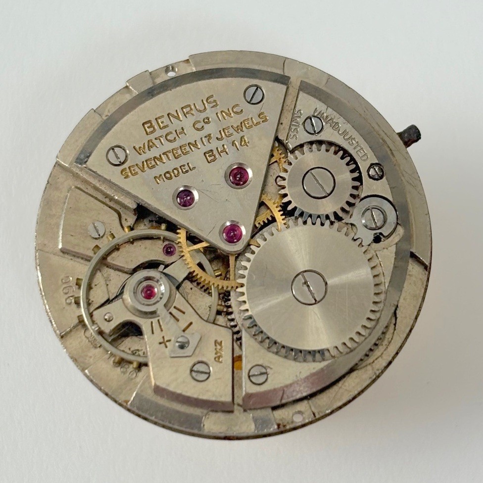 Bulova Cal BH 14 Watch Movement For Parts Balance Fork Spring Bridge