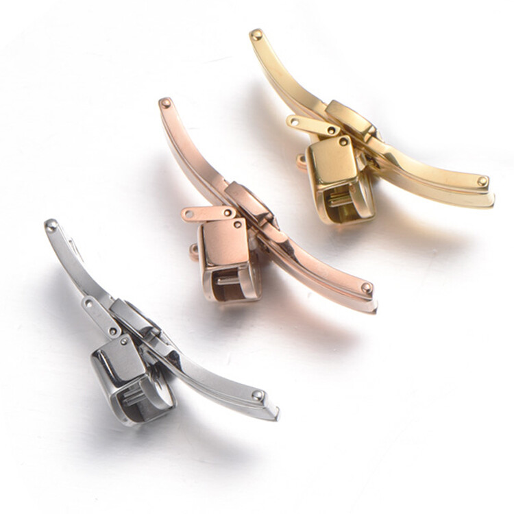 Deployment Buckle Clasp for Watch Push Button Silver Gold Rose 16mm 18mm 20mm