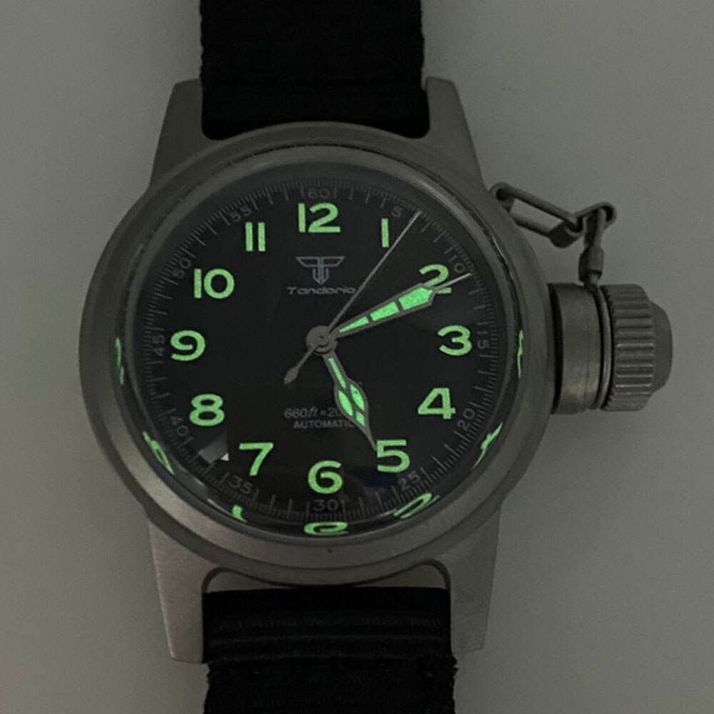 36mm Sandblasted Watch Case Domed Sapphire Crystal for NH35 ETA2824 PT5000 20ATM