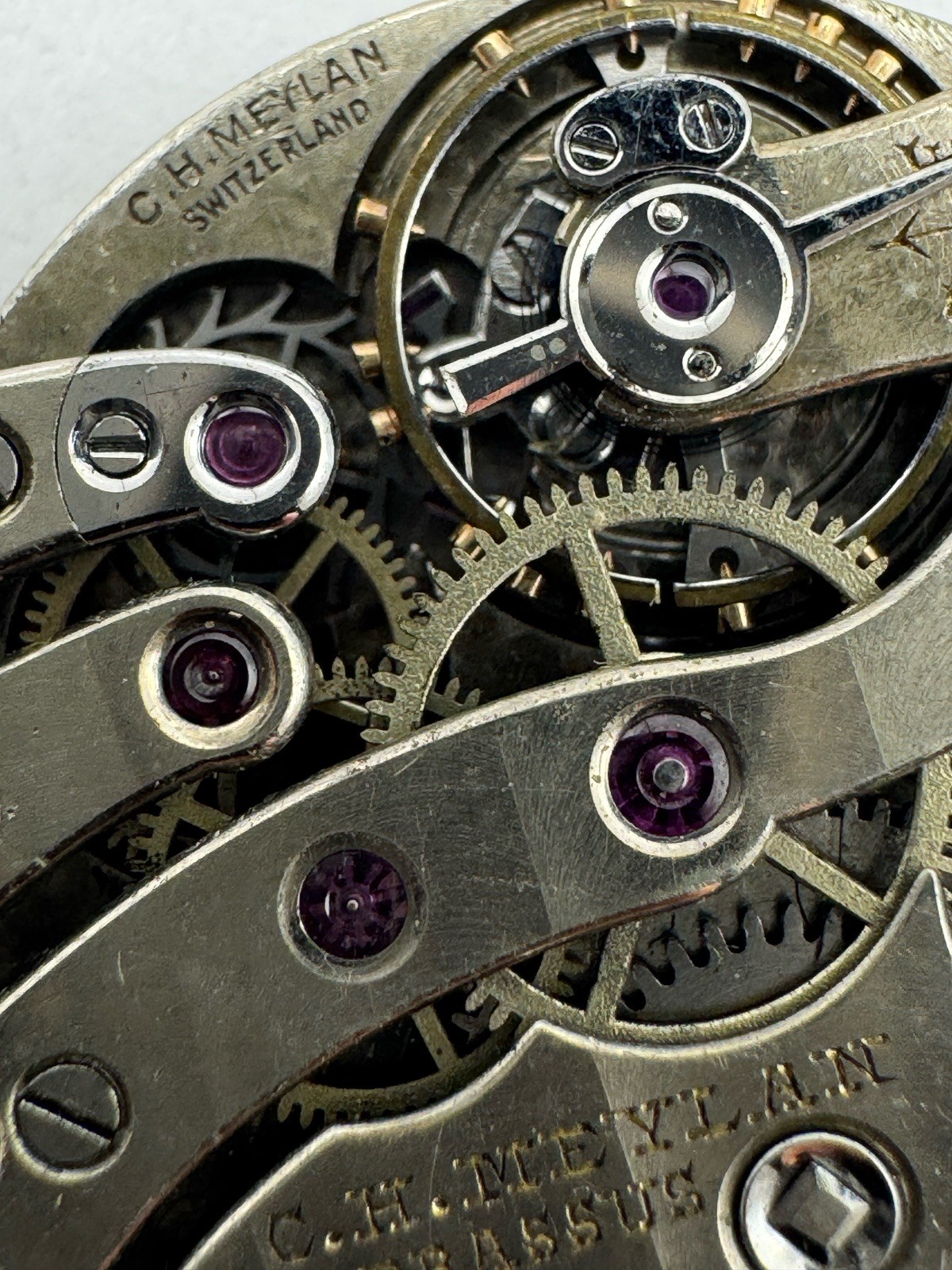 Vintage C.H. Meylan Bailey Banks Biddle Dial Watch Movement – Runs