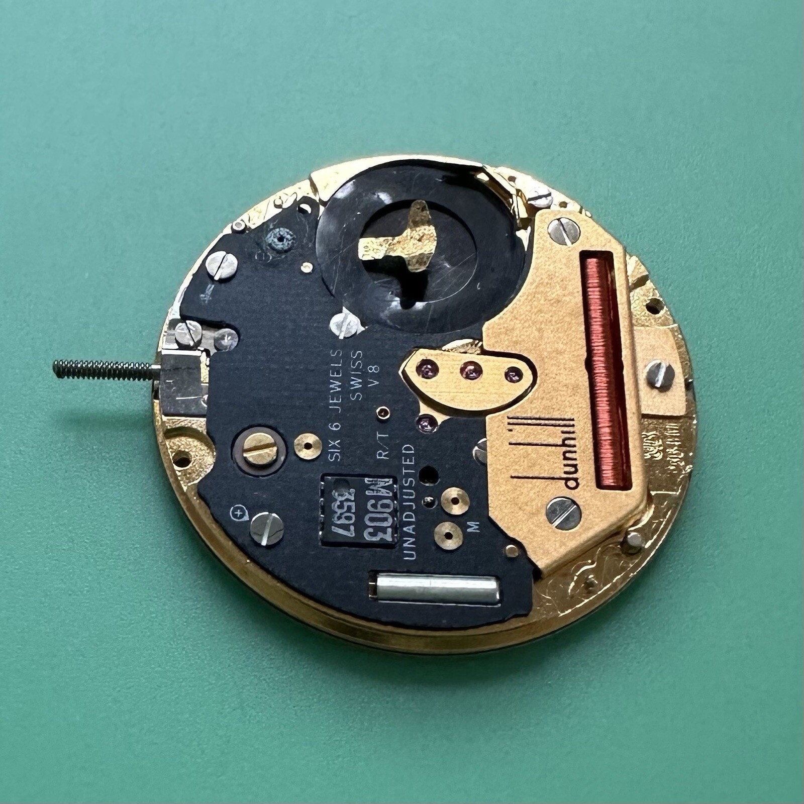 Genuine Dunhill Quartz Watch Movement Dial 255411 Working Condition