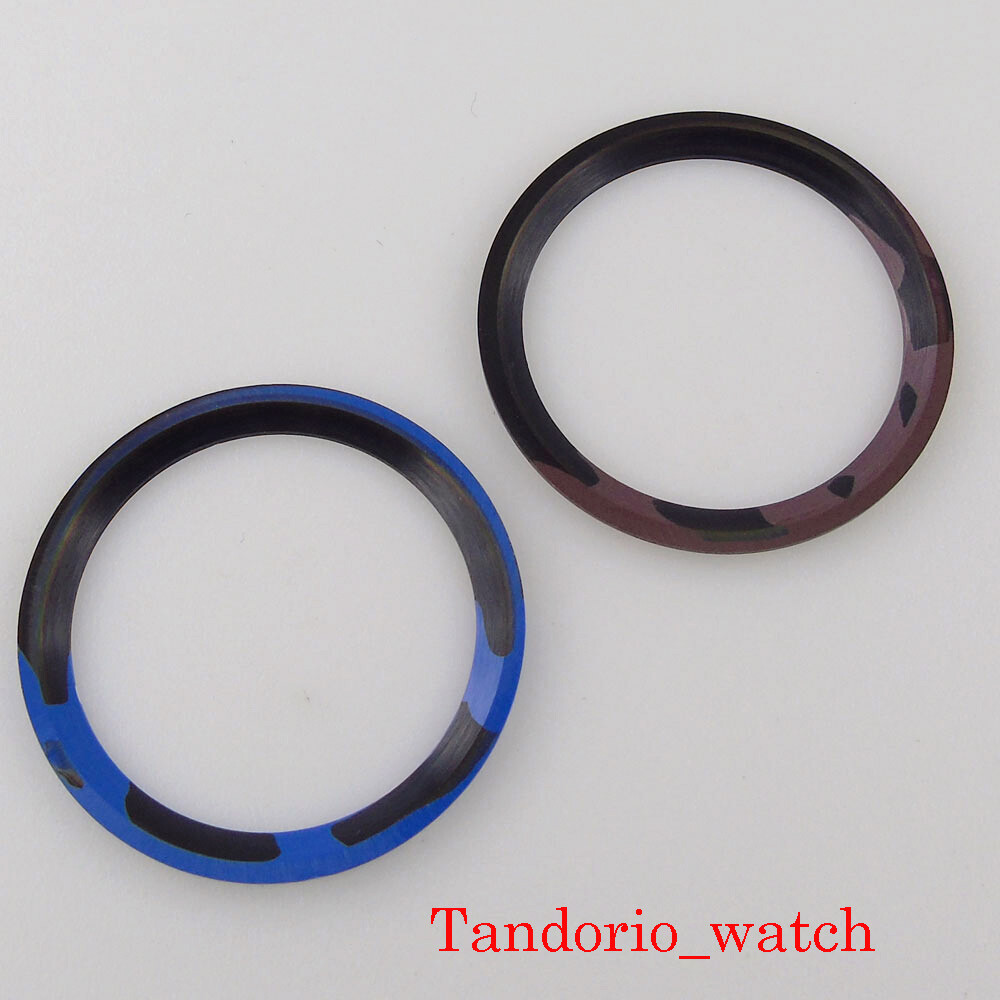 38mm*30.6mm black blue slope Ceramic bezel insert ring for 40mm watch case