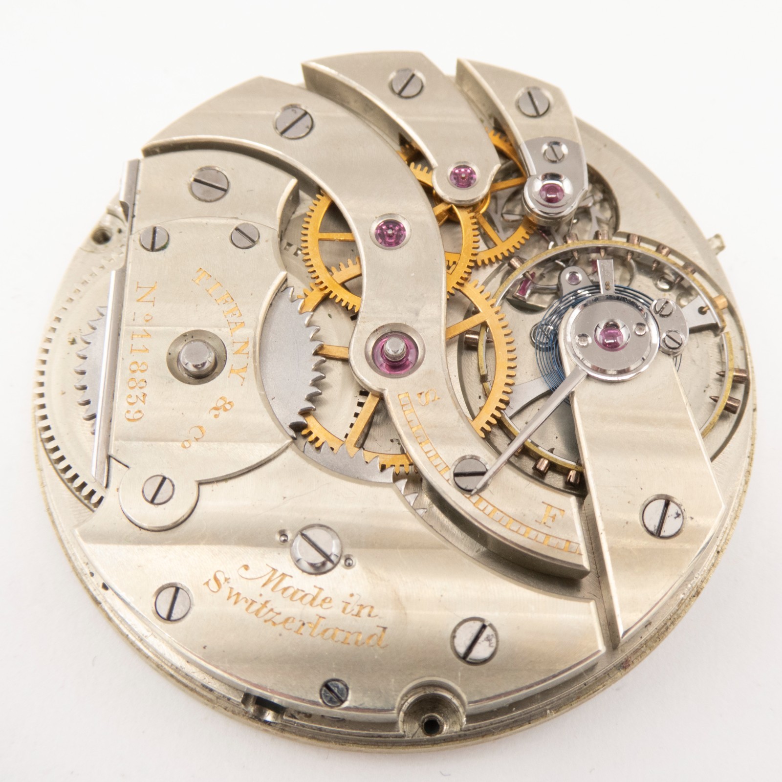 Patek Philippe for Tiffany 39.1 x 7.8 mm Antique Pocket Watch Movement