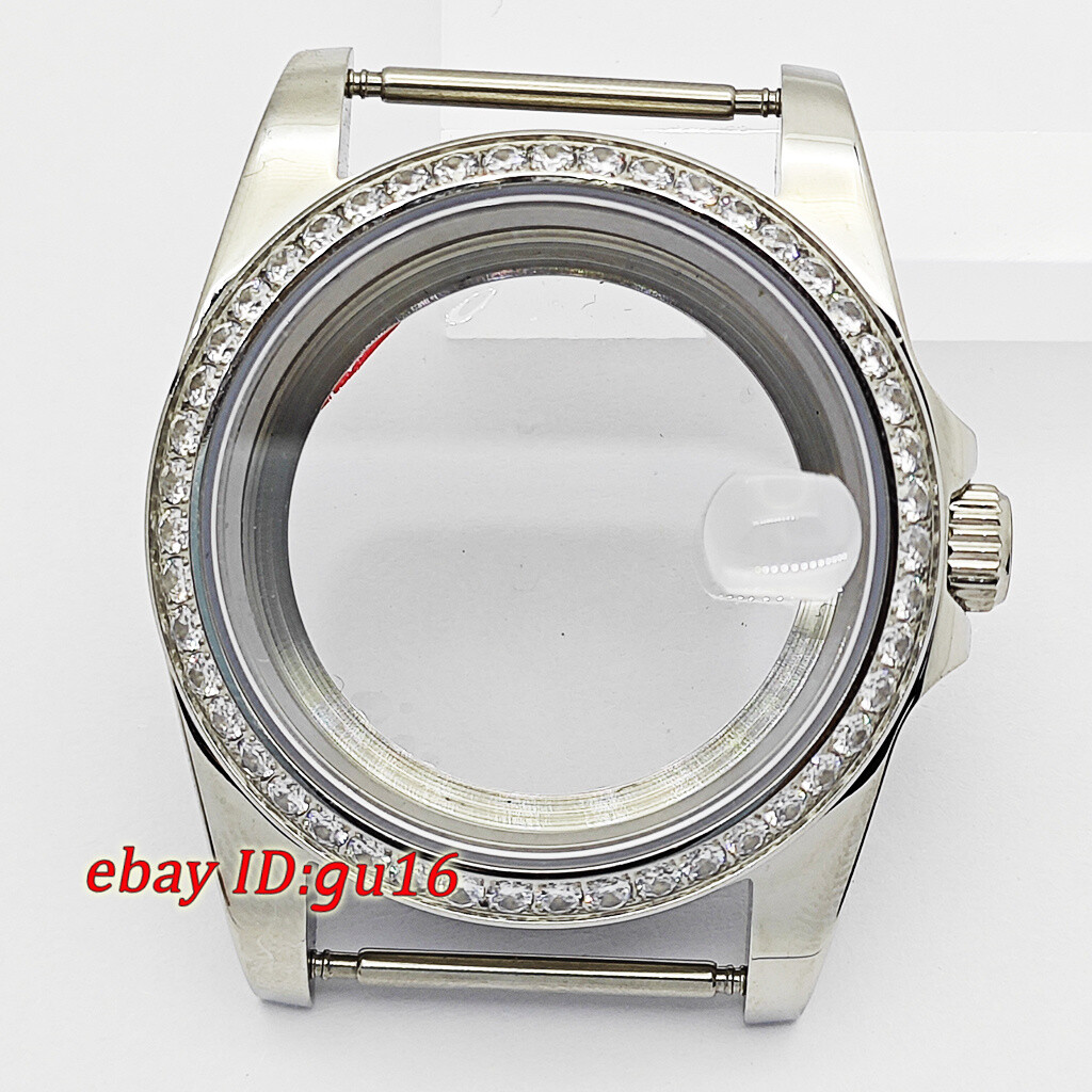 36mm 39mm silver diamond case suitable for NH35 Miyota 8215 ETA 2824/2836 DG2813