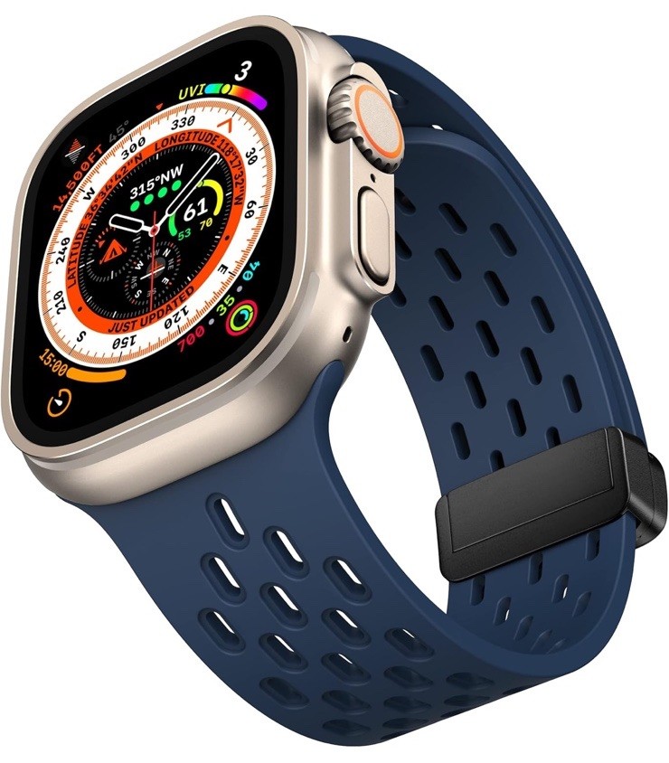 Blue Magnetic band For Apple watch Ultra 2 49, 44, 45, 40, 41, 42, And 38mm S