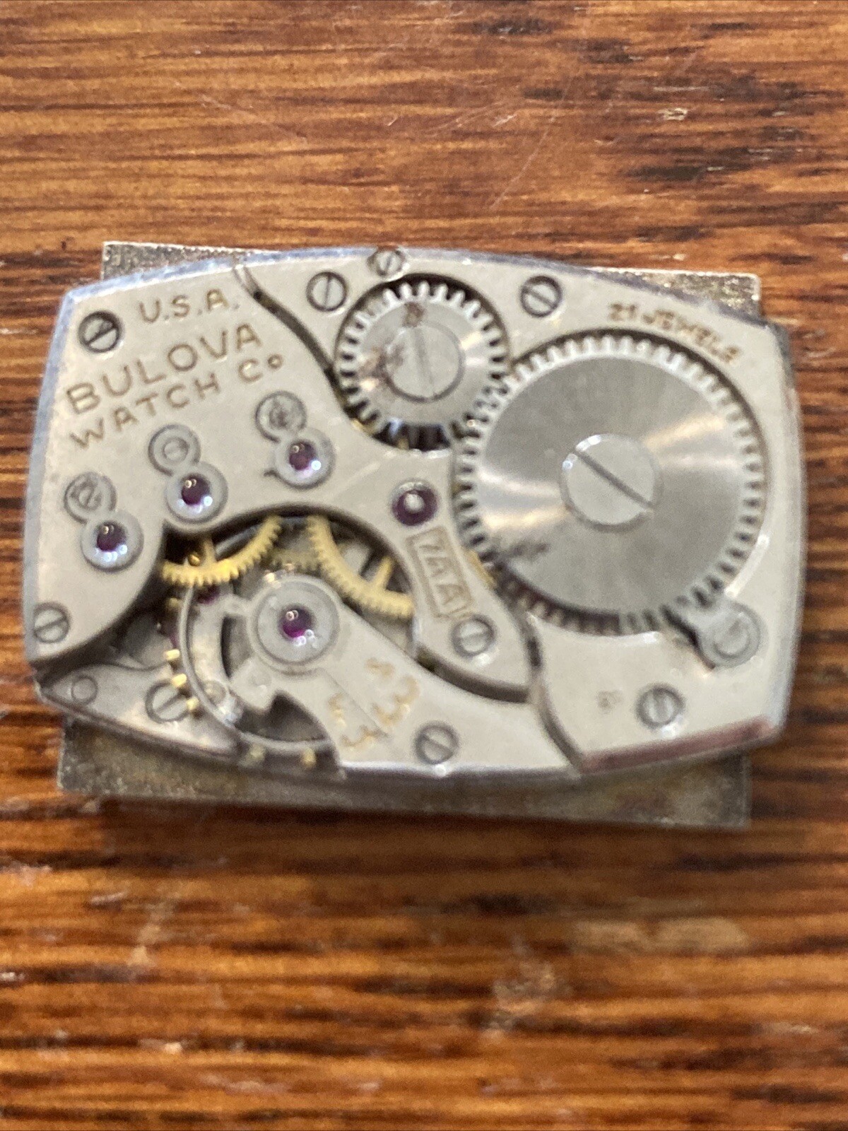 VTG 1953 L3 Bulova Manual Wind 21J 7AA MVT, 18.85x 22.5 Dial, No Stem Or Crown