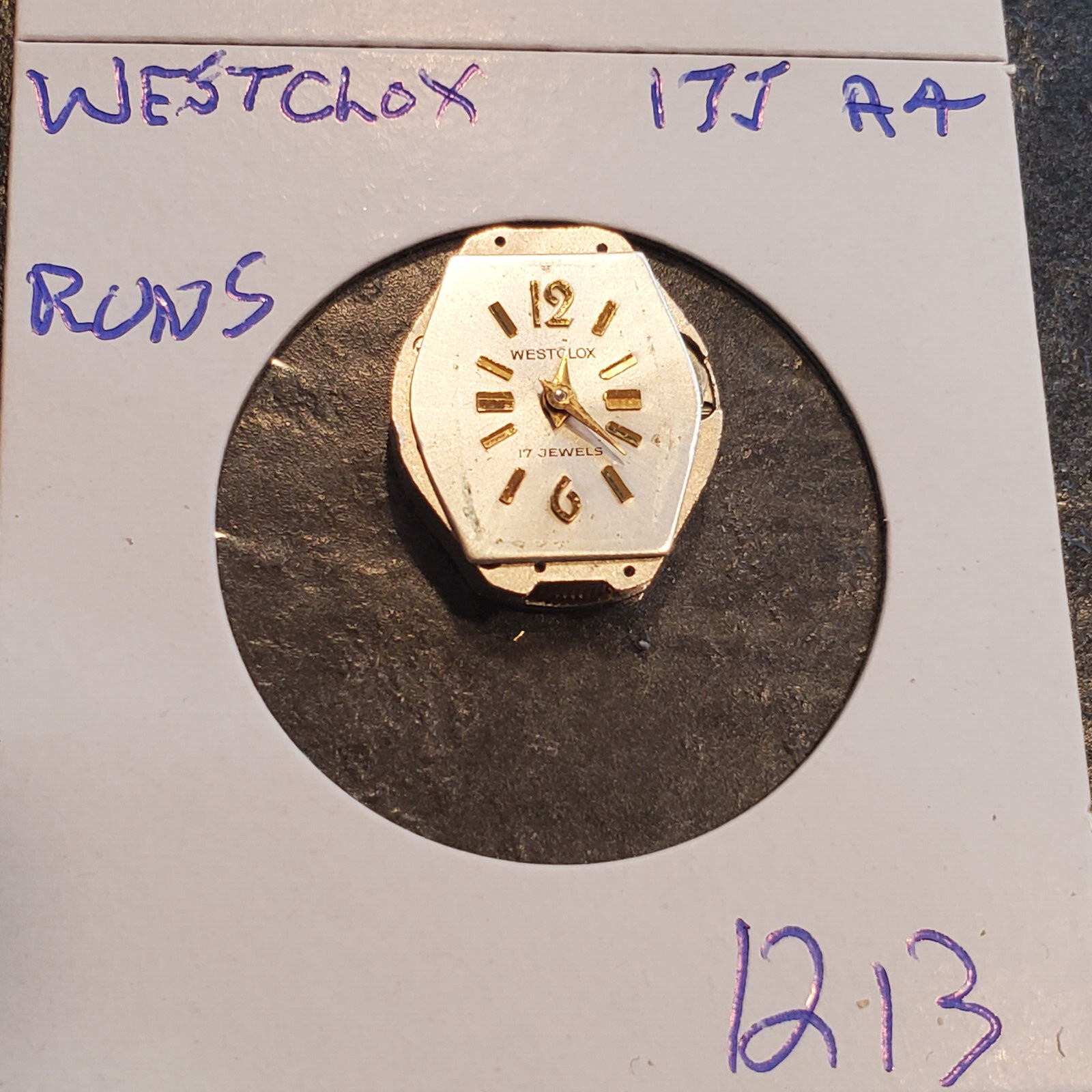 LADIES WESTCLOX 17J A4 WRIST WATCH MOVEMENT #1213